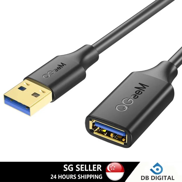 USB 3.0 Extension Cable 3FT 6FT, QGeeM USB 3.0 High Speed Extender Cord Type A Male to A Female Compatible for USB Flash Drive, Card Reader, Hard Drive,Keyboard, Printer, Oculus,USB Extension Cable 3.